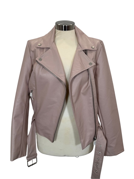 BB Dakota Jackets & Blazers - BB Dakota Dusty Rose Leather Moto Jacket